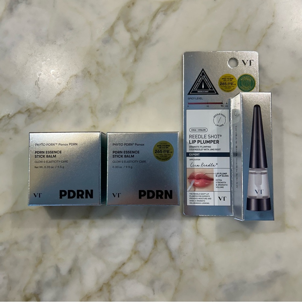VT cosmetics PDRN Essence stick balm + Reedle Shot Lip Plumper
